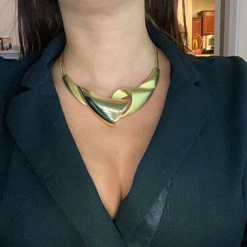 Daria 80s Couture Golden Satin Necklace